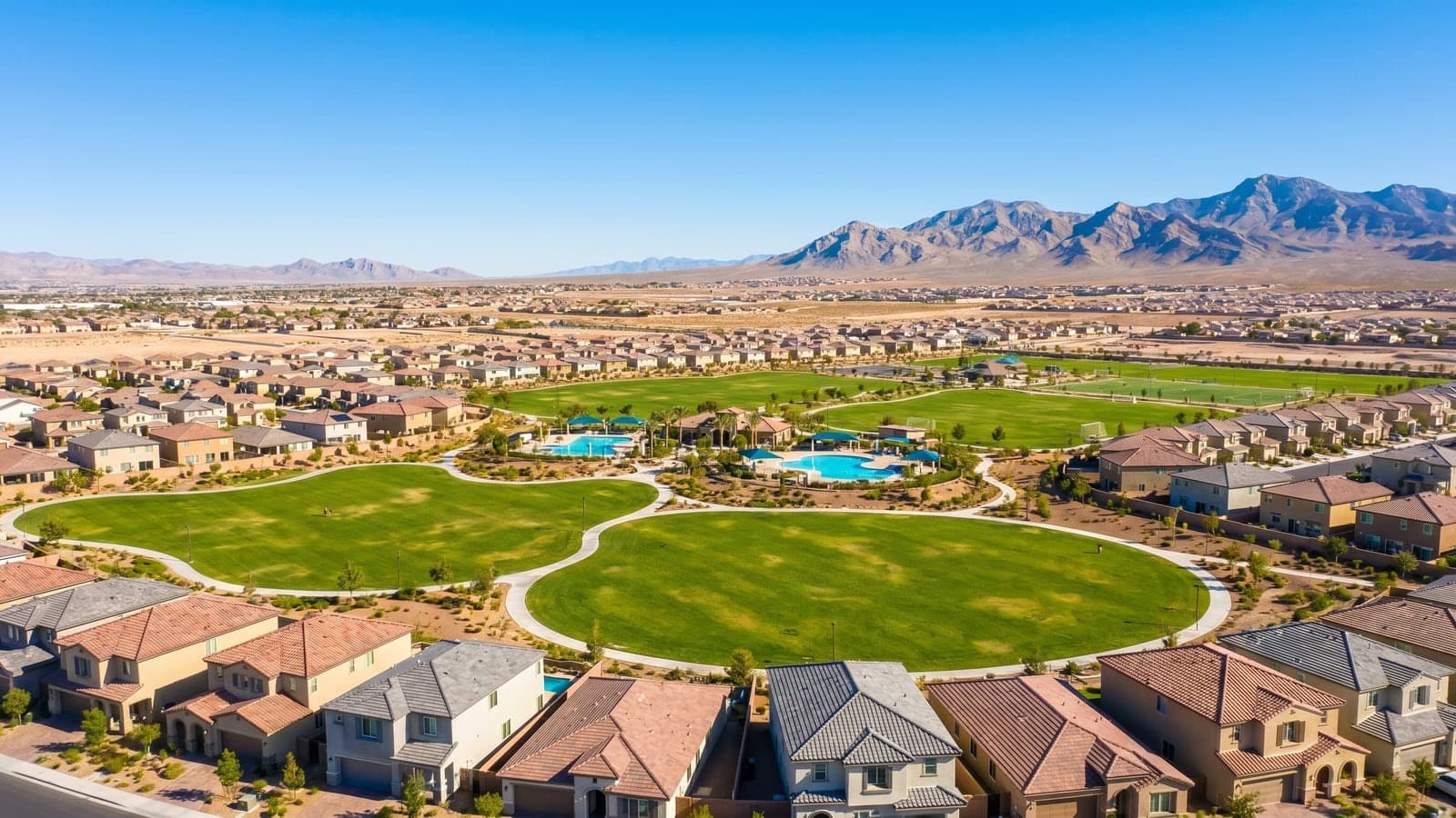 Sunstone master-planned community, North Las Vegas — new-construction single-family homes by Lennar, KB Home, Century Communities, and Richmond American near the 215 Beltway